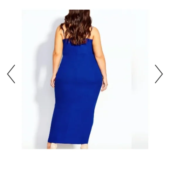 City Chic Maxi Luciana Electric Blue NWT Size S/16W - Picture 3 of 8